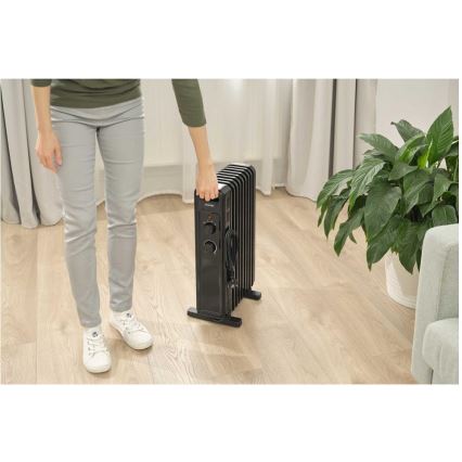 Sencor - Uljni radijator s 9 rebara 800/1200/2000W/230V crni