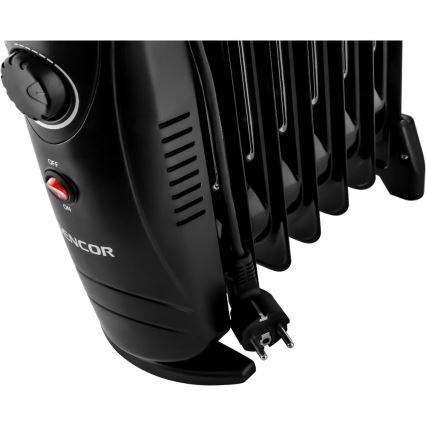 Sencor - Uljni radijator sa 7 rebara, 700W/230V, crne boje