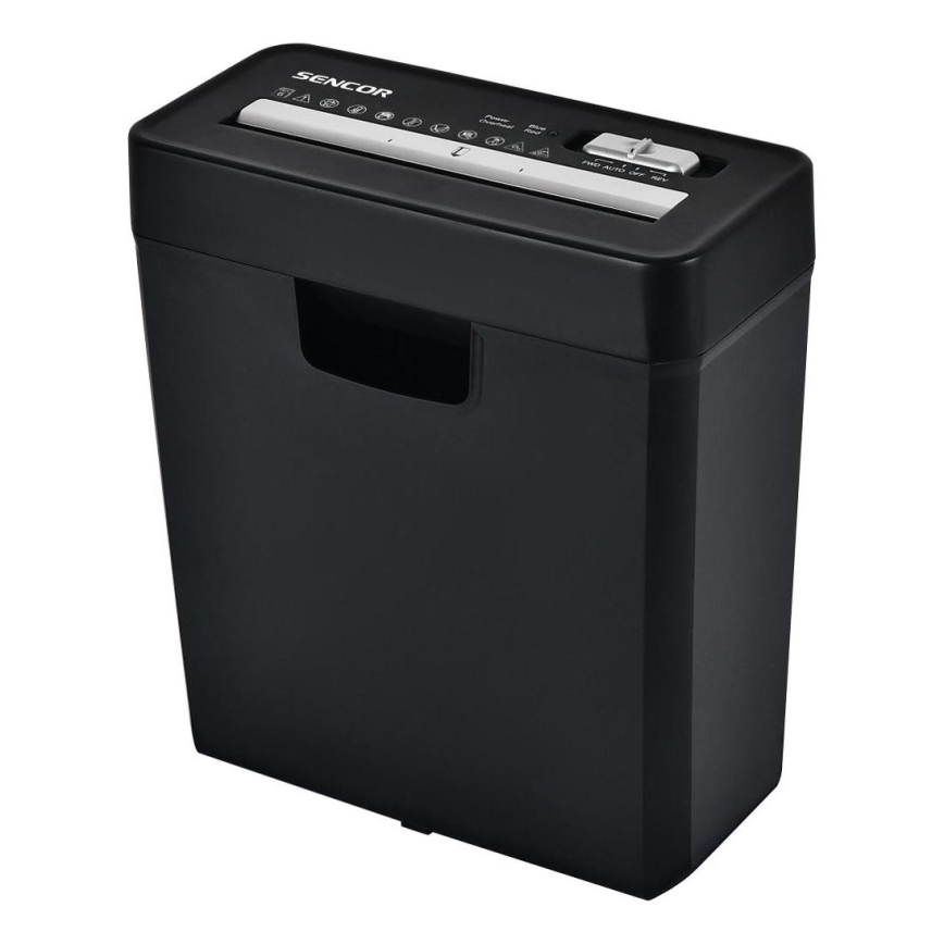 Sencor - Uništavač papira A4 zapremnina 10 l 190W/230V crna