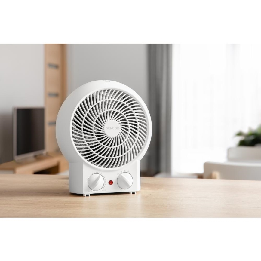Sencor - Ventilator s grijačem 1200/2000W/230V bijeli