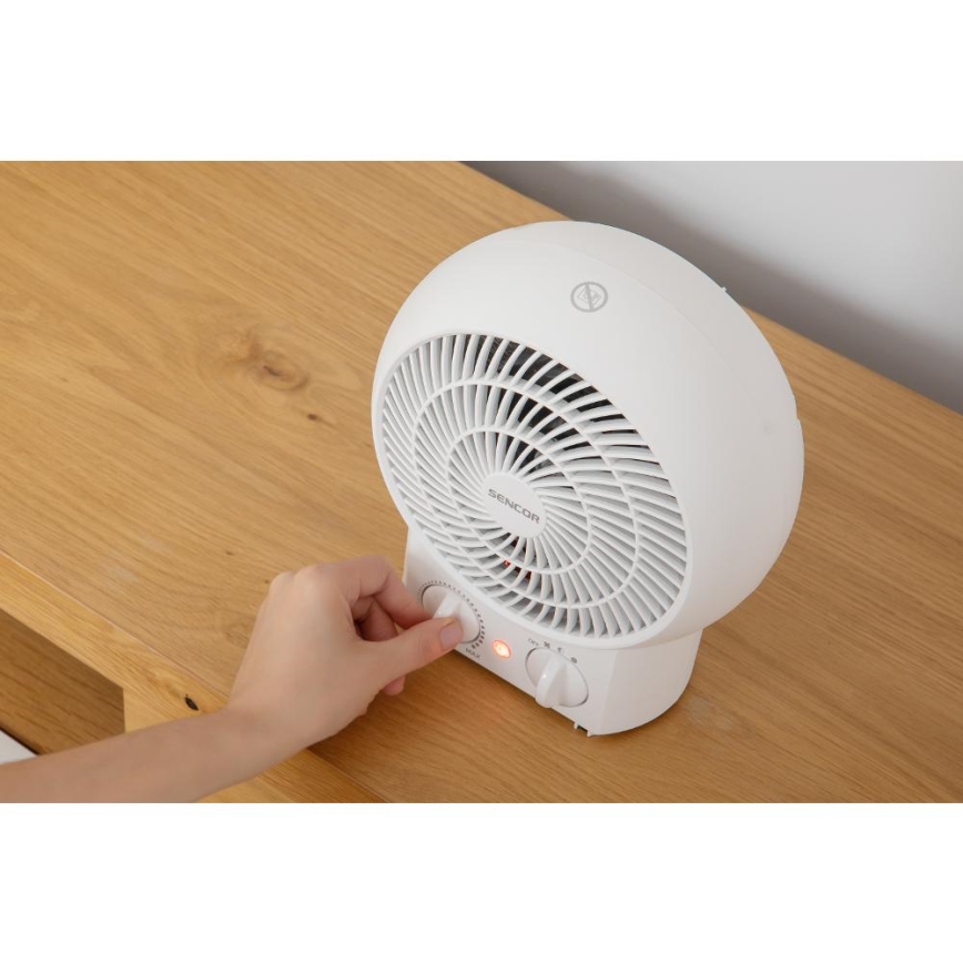 Sencor - Ventilator s grijačem 1200/2000W/230V bijeli