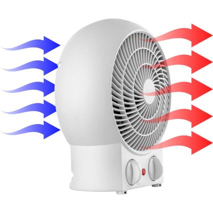 Sencor - Ventilator s grijačem 1200/2000W/230V bijeli