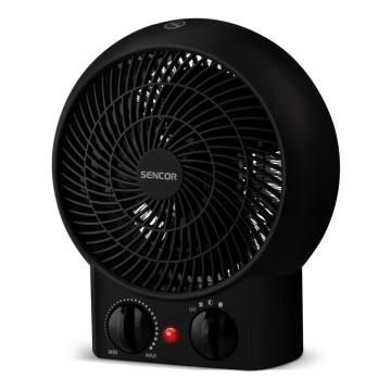 Sencor - Ventilator s grijalicom 1200/2000W/230V crna
