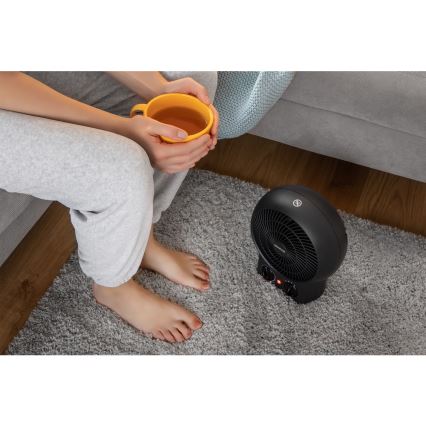 Sencor - Ventilator s grijalicom 1200/2000W/230V crna