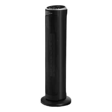 Sencor - Ventilator s keramičkim grijačem 1300/2200W/230V crni + daljinski upravljač