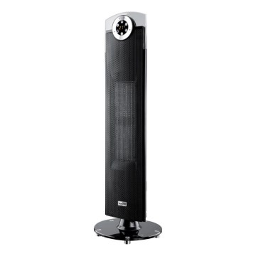 Sencor - Ventilator s keramičkim grijačem 1300/2500W/230V crni + daljinski upravljač