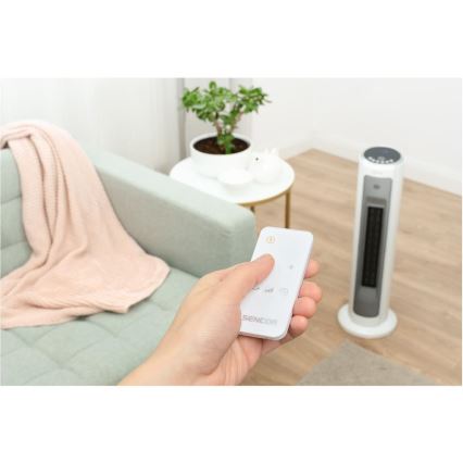 Sencor - Ventilator s keramičkim grijačem 2200W/230V Wi-Fi bijela + daljinski upravljač