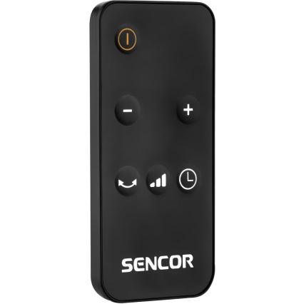Sencor - Ventilator s keramičkim grijačem 1300/2200W/230V crni + daljinski upravljač