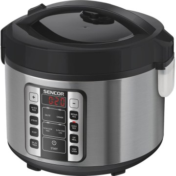 Sencor - Višenamjenski kuhalo za rižu 700W/230V 1,5 l nehrđajući čelik/crna