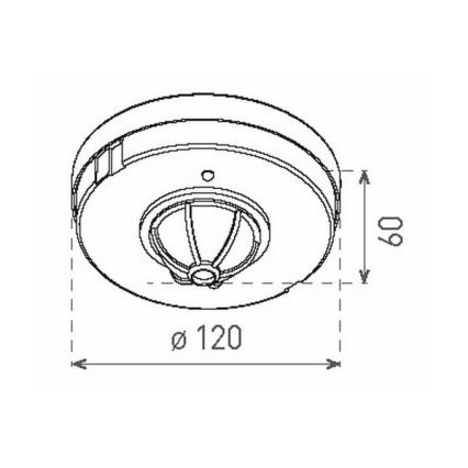 Senzor pokreta PIR 1200W/230V