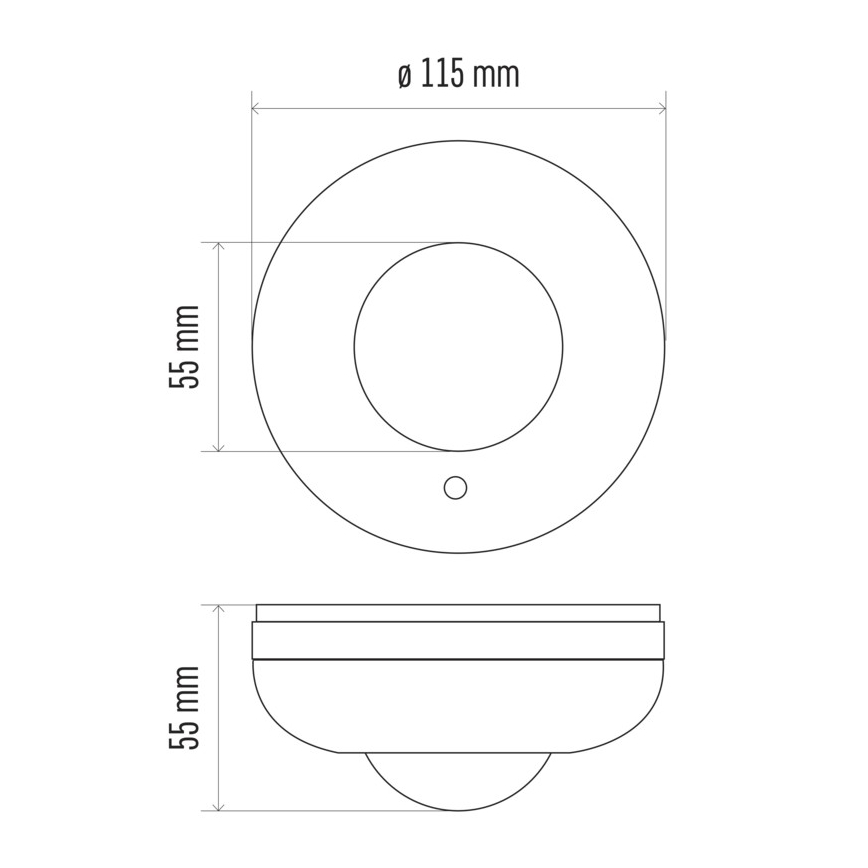 Senzor pokreta PIR B 360° 1200W/230V bijeli