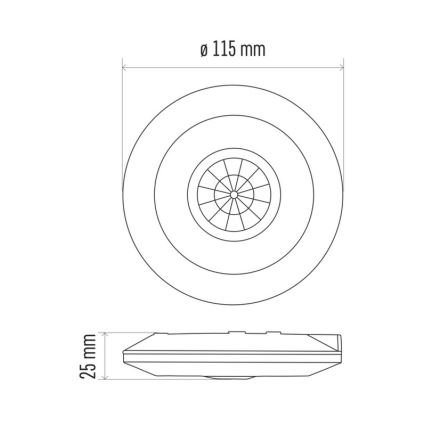 Senzor pokreta PIR B 360° 2000W/230V bijeli