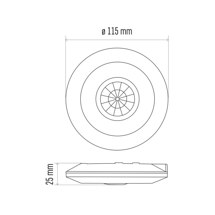 Senzor pokreta PIR B 360° 2000W/230V bijeli
