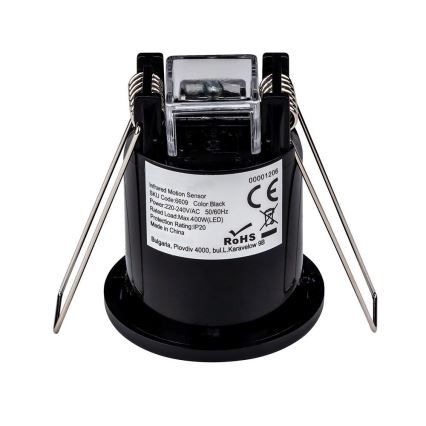 Senzor pokreta ugradbeni PIR 360° 400W/230V crna
