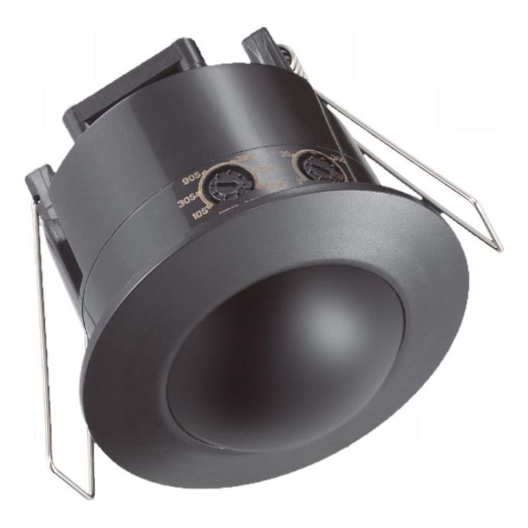 Senzor pokreta ugradbeni PIR 360° 500W/230V crna