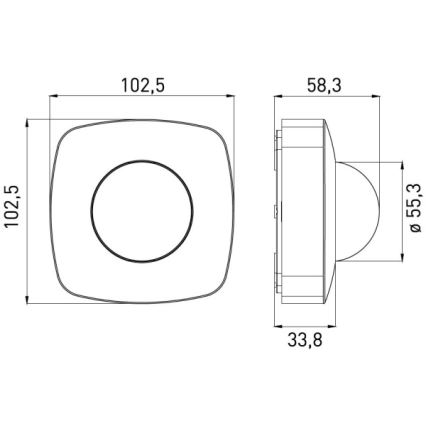 Senzor prisutnosti PRES SENSOR 2000W, bijeli
