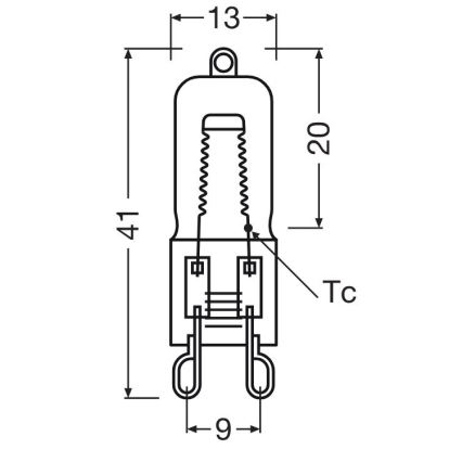 SET 10x halogenih žarulja za pećnicu HALOPIN G9/40W/230V 2700K - Osram