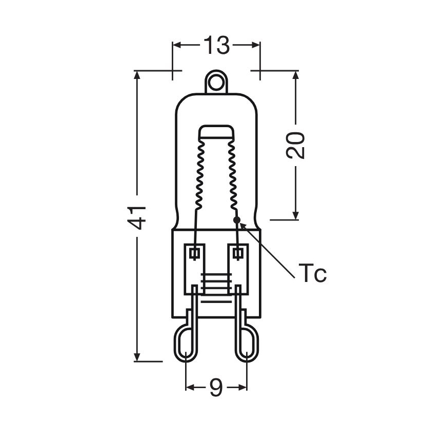 SET 10x halogenih žarulja za pećnicu HALOPIN G9/40W/230V 2700K - Osram
