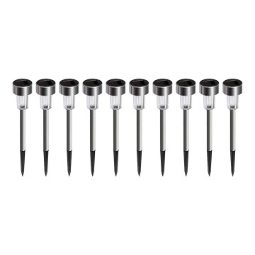 SET 10x LED Solarna lampa LED/0,06W/1,2V 6000K IP44 40 mAh