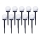 SET 10x LED Solarna lampa LED/0,12W/1,2V 6500K IP44 crna/bijela