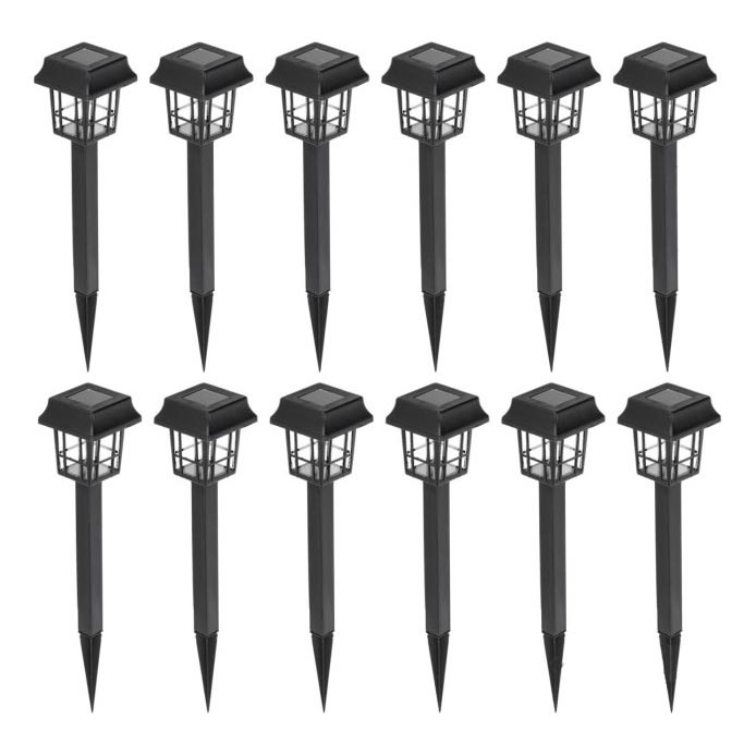 SET 12x LED Solarna lampa LED/0,06W/1,2V 1xAA 6500K IP44 100 mAh