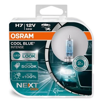 SET 2x Auto žarulja COOL BLUE H7 PX26d/55W/12V 5000K - Osram