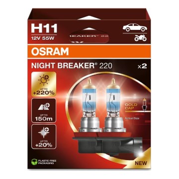 SET 2x Auto žarulja NIGHT BREAKER H11 PGJ19-2/55W/12V - Osram