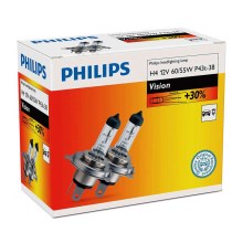 SET 2x Auto žarulja Philips VISION 12342PRC2 H4 P43t-38/60W/55W/12V 3200K