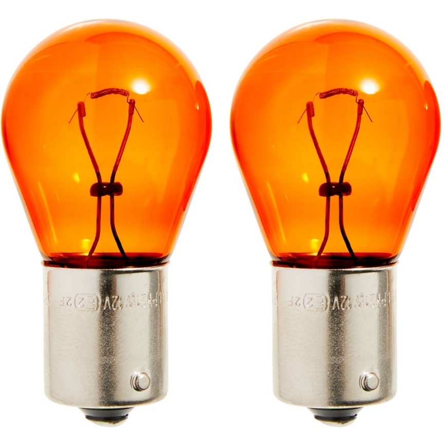 SET 2x Auto žarulja Philips VISION 12496NAB2 PY21W BAU15s/21W/12V
