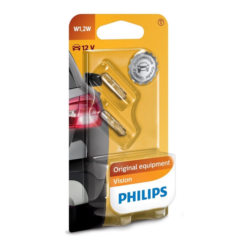 SET 2x Auto žarulja Philips VISION 12516B2 W1,2W W2x4,6d/1,2W/12V