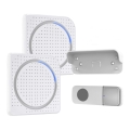SET 2x Bežični zvono 230V/3xAAA IP56 bijela