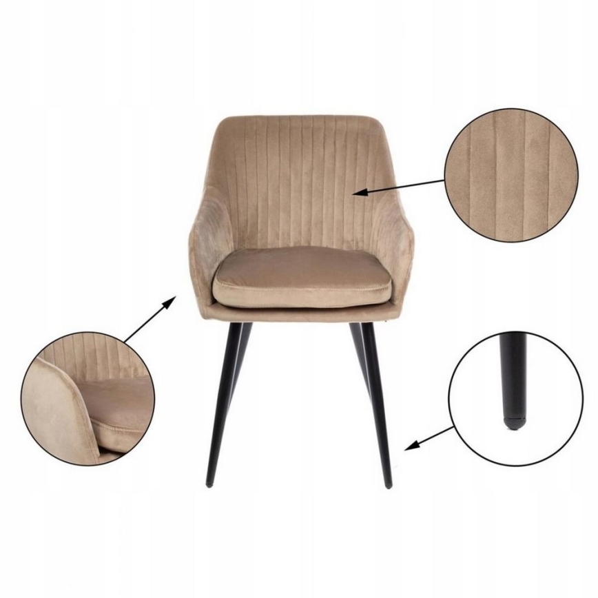 SET 2x Blagovaonska stolica LENTI bež