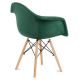 SET 2x Blagovaonska stolica NEREA 80x60,5 cm zelena/bukva