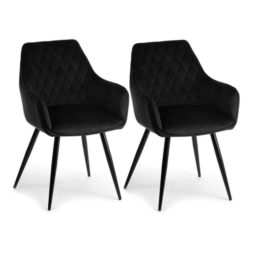 SET 2x Blagovaonska stolica SAMETTI crna