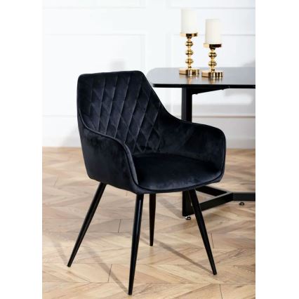 SET 2x Stolice za blagovaonicu SAMETTI crne