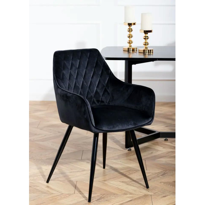 SET 2x Stolice za blagovaonicu SAMETTI crne