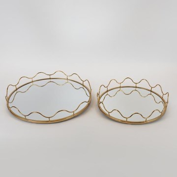 SET 2x Dekorativni poslužavnik pr. 39/30,5 cm