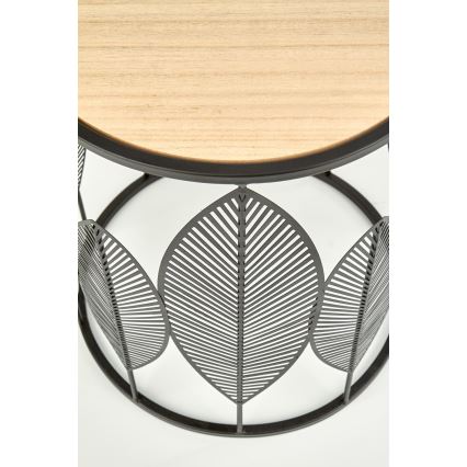 SET 2x Konferencijski stolić FOLLA promjer 33/40 cm crna