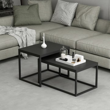 SET 2x Konferencijski stol LEKA crni