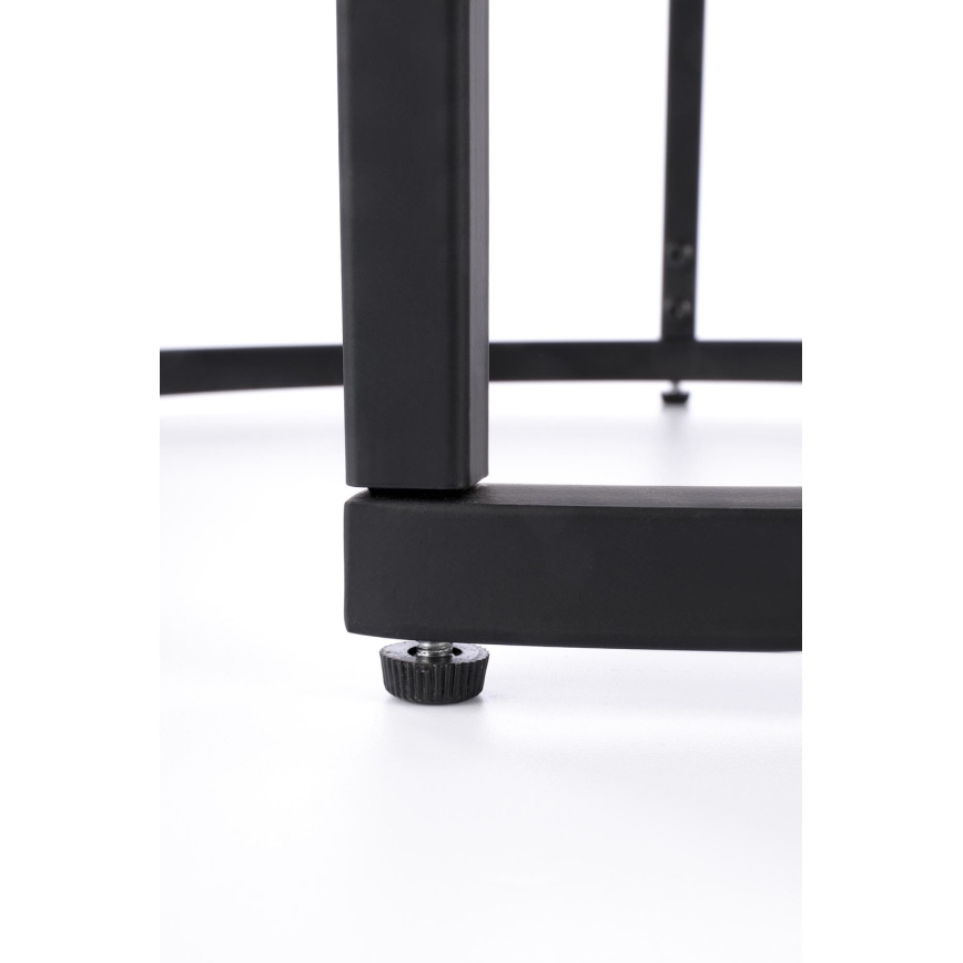 SET 2x Konferencijski stol OREO promjer 43/53 cm crna/orah