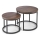 SET 2x Konferencijski stol OREO promjer 43/53 cm crna/orah