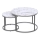 SET 2x Konferencijski stol PAOLA promjer 38/60 cm siva/mramorni dekor