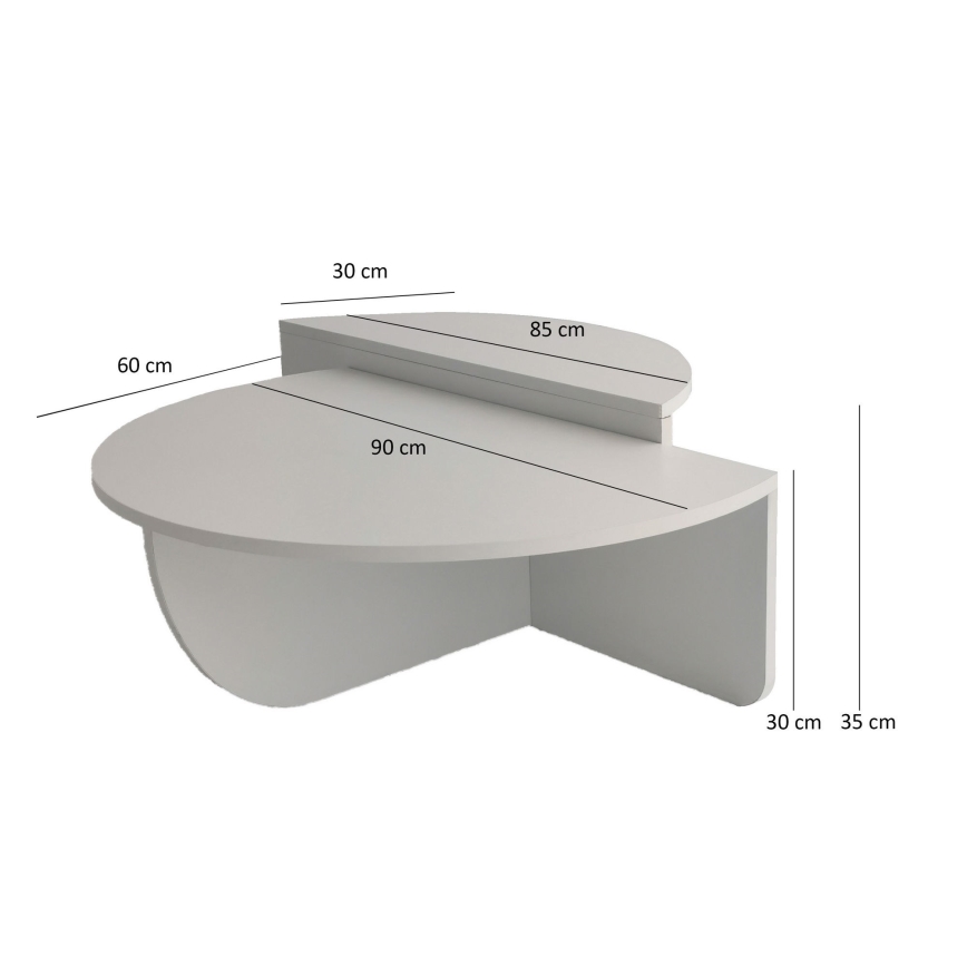 SET 2x Konferencijski stol PODIUM bijeli