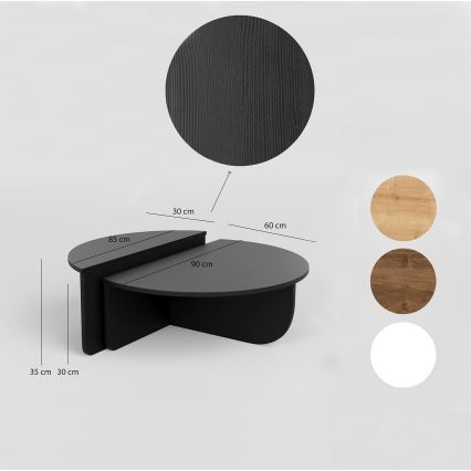 SET 2x Konferencijski stol PODIUM crni