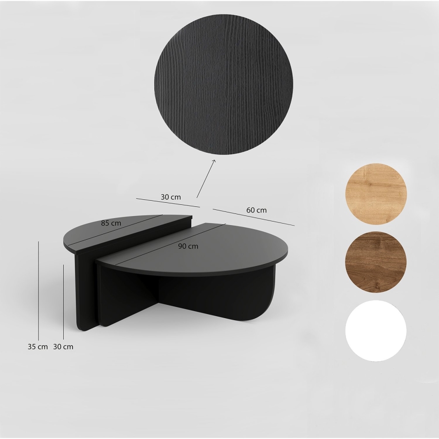 SET 2x Konferencijski stol PODIUM crni