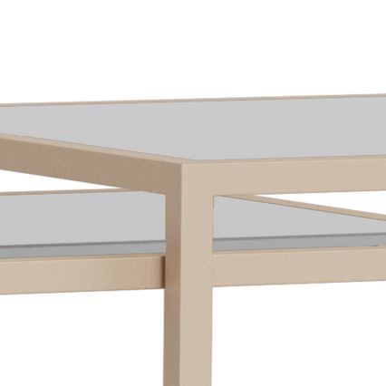 SET 2x Konferencijski stolić SARON 90x50 cm siva/prozirna