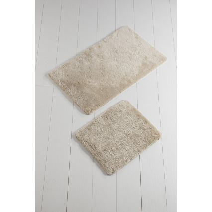 SET 2x Kupaonski tepih 60/100 cm bež