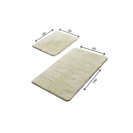 SET 2x Kupaonski tepih 60/100 cm bijela