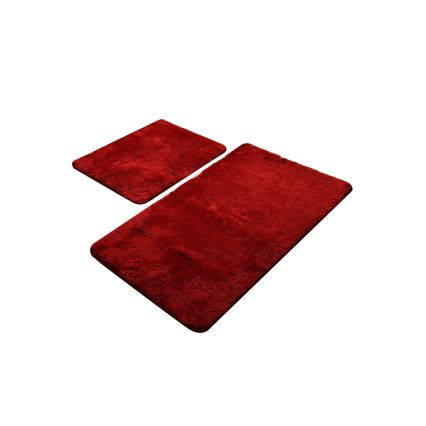 SET 2x Kupaonski tepih 60/100 cm crvena