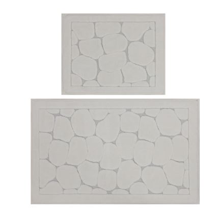 SET 2x Kupaonski tepih LINO 60/100 cm bež